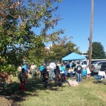 Griller vor dem Stadion