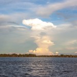 Ein Cumulonimbus mit der typ. Ambossform entsteht